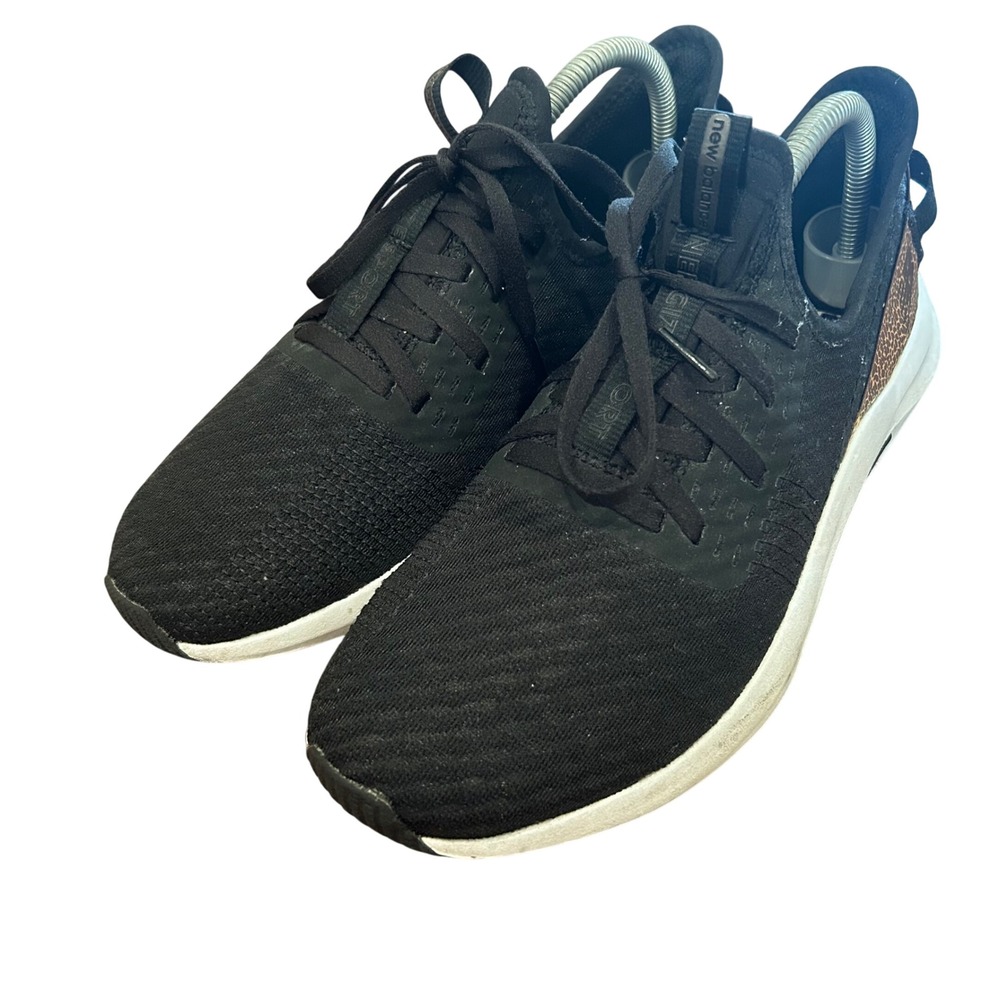 New Balance Nergize Sport Women Black Leopard Print Sneakers 8.5